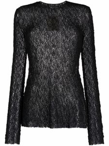 Uma Wang pull en maille à effet de transparence - Noir