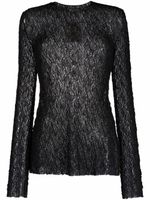 Uma Wang pull en maille à effet de transparence - Noir