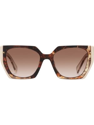 Prada Eyewear lunettes de soleil à monture rectangulaire - Marron