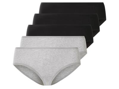 esmara Dames slips 5-pack (Zwart/grijs, XXL)