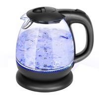 Waterkoker - Aigi Elfino - LED Verlichting - 1 Liter - 2200 Watt - RVS/Glas - Zwart Waterkoker - Aigi Elfino - LED Verlichting - 1 Liter - 2200 Watt - RVS/Glas - Zwart