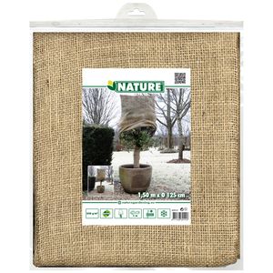 Plantenhoes jute - H150 x D125 cm - naturel - met trekkoord - anti-vorst planten beschermhoes   -