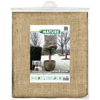 Plantenhoes jute - H150 x D125 cm - naturel - met trekkoord - anti-vorst planten beschermhoes   - - thumbnail