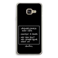 Mijn Motto's: Samsung Galaxy A3 (2016) Transparant Hoesje