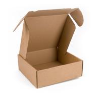 Postdoosjes met klepsluiting enkelgolf 385 x 225 x 130 mm bruin | 25 stuks