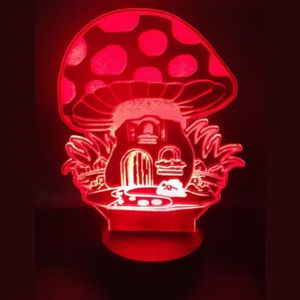 3D LED LAMP - PADDESTOELHUISJE - Ontwerp-zelf.nl