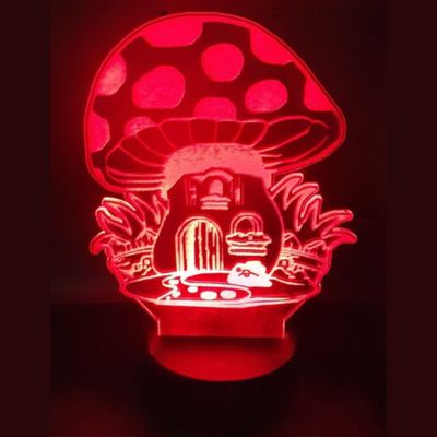 3D LED LAMP - PADDESTOELHUISJE - Ontwerp-zelf.nl