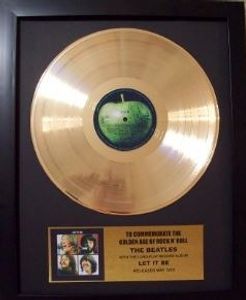 Gouden plaat LP The Beatles - Let It Be