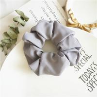 2 PC'S grote darm ring haar band vrouwen stof paardenstaart naadloze stretch haar juwelen (grijs)