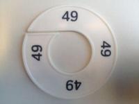 Maatring 9cm wit/zwart 49