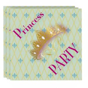 20x Princess party thema servetten 33 x 33 cm voor meisjes - Feestservetten