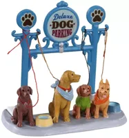 Lemax dog parking kerstdorp tafereel Caddington Village 2021