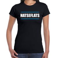 Hatseflats fun tekst t-shirt zwart voor dames