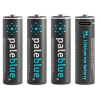 Pale Blue 4x AA Lithium 1,5V oplaadbare batterij met USB-C