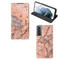 Samsung Galaxy S21 FE | Standcase | Marmer Oranje