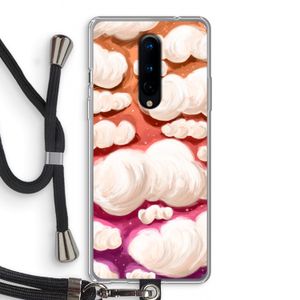 Katoen Wolken: OnePlus 8 Transparant Hoesje met koord