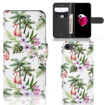 iPhone 7 | 8 | SE (2020) | SE (2022) | Telefoonhoesje | Met pasjeshouder | Flamingo Palms