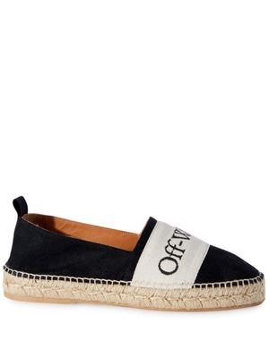 Off-White espadrilles Bookish à bande logo - Noir
