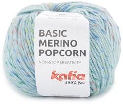 Katia Basic Merino Popcorn 205 Licht hemelsblauw-Meerkleurig