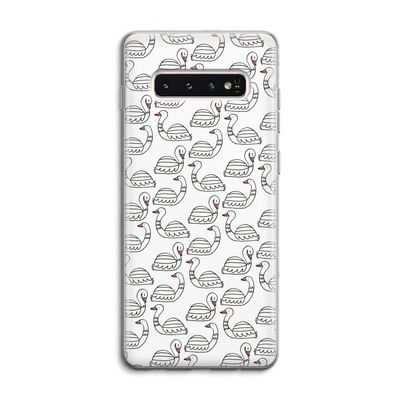Zwanen: Samsung Galaxy S10 4G Transparant Hoesje
