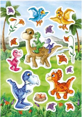 Herma stickers Dino Baby's junior 12 x 8,4 cm folie 16 stuks Herma stickers Dino Baby's junior 12 x 8,4 cm folie 16 stuks