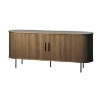 Olivine Lenn Dressoir Gerookt Eiken - Hout - Schuifdeuren - B 180 cm - thumbnail