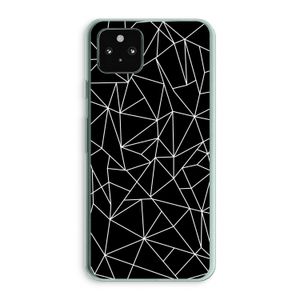 Geometrische lijnen wit: Google Pixel 5a 5G Transparant Hoesje