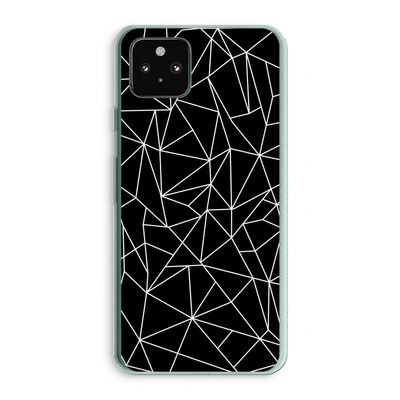 Geometrische lijnen wit: Google Pixel 5a 5G Transparant Hoesje