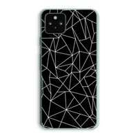 Geometrische lijnen wit: Google Pixel 5a 5G Transparant Hoesje