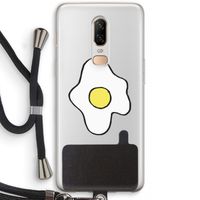 Spiegelei: OnePlus 6 Transparant Hoesje met koord