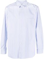 Comme Des Garçons Shirt chemise rayée à poche plaquée - Bleu - thumbnail