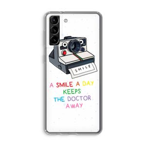Smile: Samsung Galaxy S21 Plus Transparant Hoesje