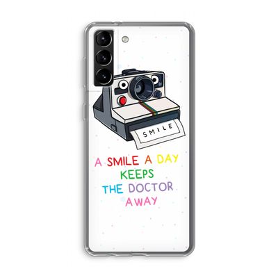 Smile: Samsung Galaxy S21 Plus Transparant Hoesje