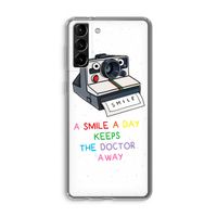 Smile: Samsung Galaxy S21 Plus Transparant Hoesje