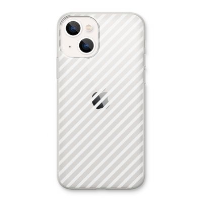 Strepen zwart-wit: iPhone 13 Transparant Hoesje