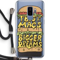 Big Macs Bigger Dreams: Samsung Galaxy S9 Plus Transparant Hoesje met koord