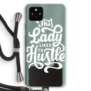 Hustle Lady: Pixel 5a 5G Transparant Hoesje met koord