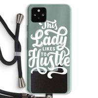 Hustle Lady: Pixel 5a 5G Transparant Hoesje met koord