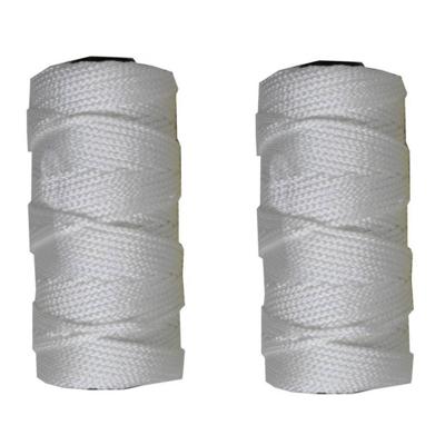 Touw bouwlijn - 2x - wit - 50 meter x 1,8 mm - tegelen/metselen - bouwlijntouw