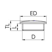 Wiska 10106173 EMVS 75 Blindstop Slagvast M75 Metaal Natuur 1 stuk(s)