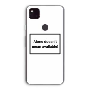 Alone: Google Pixel 4a 5G Transparant Hoesje