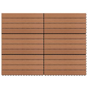 VidaXL Tegels 6 st 1m² 60x30 cm hkc bruin