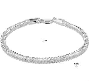 TFT Armband Zilver Vossestaart 4,0 mm 22 cm
