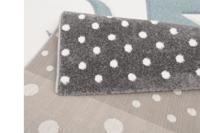 Karpet24 Pastel kids - Zacht Kinderkamer Vloerkleed met Sterren en Manen in Blauw-Grijs -160 x 230 cm