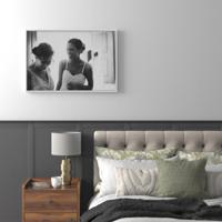Foto op canvas met baklijst wit 50x75