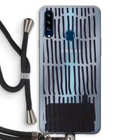 Moroccan stripes: Samsung Galaxy A20s Transparant Hoesje met koord
