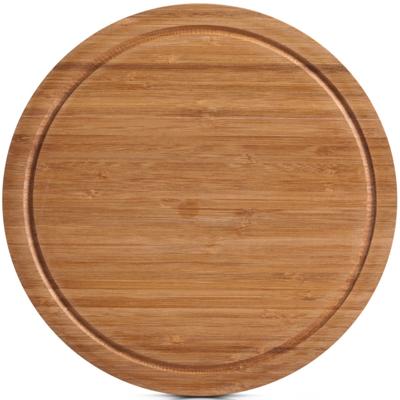 Snijplanken- rond - D30 cm - bamboe hout - met sapgroef - serveerplank - broodplank