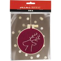 Creativ Company Mini hobbyset borduurwerk, rendieren, 1 doos