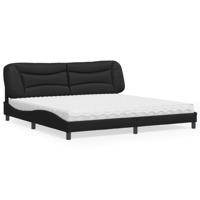 Bed met matras "Hvar" kunstleer zwart 200x200 cm