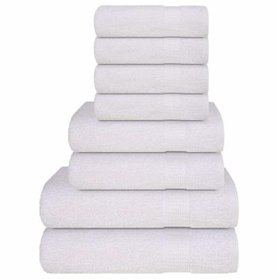 VidaXL 8-delige handdoekenset 360 g/m² 100% katoen wit